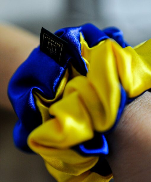 Blue/Yellow plaukų gumytė