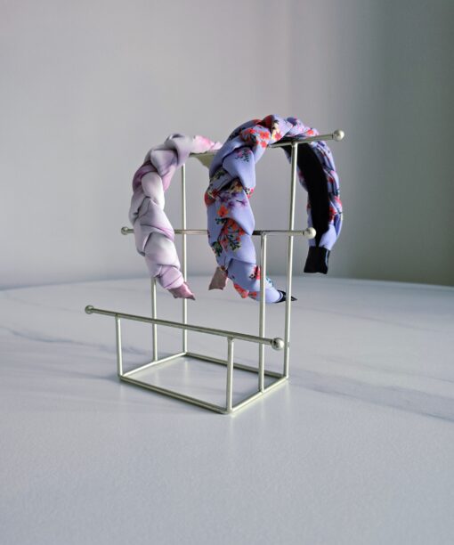 Alternative view of Violetinis, gėlėtas plaukų lankelis