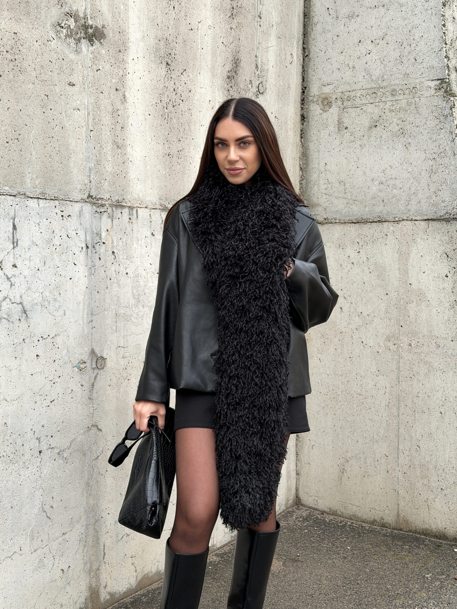 Dirbtinio puraus kailio šalikas - Image 5